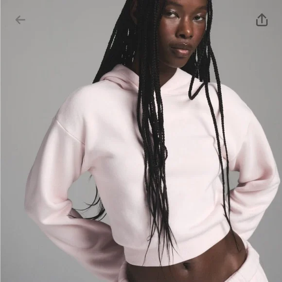 🩷 NWT SKIMS Barely Pink Hoodie Sz Small - Picture 2 of 4